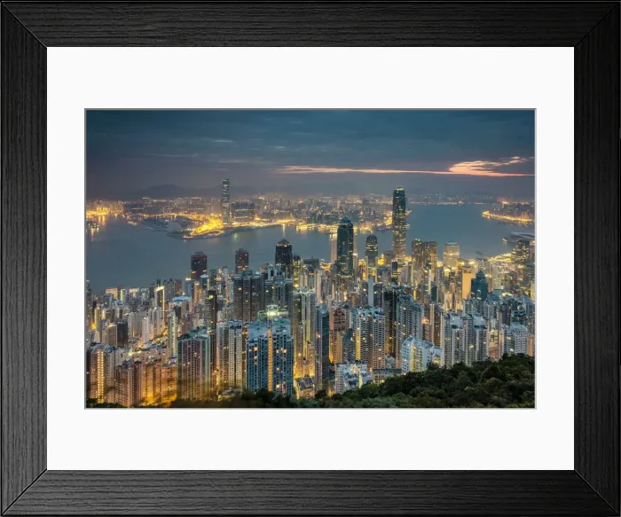 Framed Print : Hong Kong skyline at night from Lugard Road on Victoria Peak, Hong Kong Island, Hong Kong Framed Print : Hong Kong skyline at night from Lugard Road on Victoria Peak, Hong Kong Island, Hong Kong