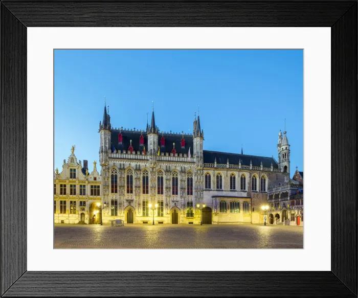 Framed Print : Belgium, West Flanders (Vlaanderen), Bruges (Brugge). Stadhuis van Brugge city hall Framed Print : Belgium, West Flanders (Vlaanderen), Bruges (Brugge). Stadhuis van Brugge city hall