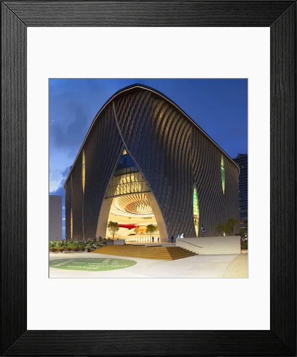 Framed Print : Xiqu Centre at dusk, Kowloon, Hong Kong Framed Print : Xiqu Centre at dusk, Kowloon, Hong Kong