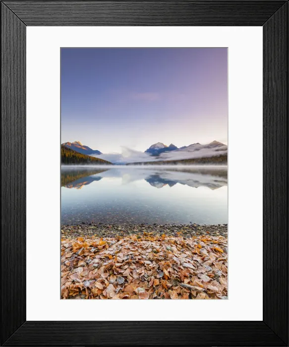 Framed Print : Autumn at Bowman Lake, Glacier National Park, Montana, USA Framed Print : Autumn at Bowman Lake, Glacier National Park, Montana, USA