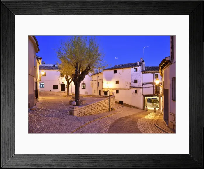 Framed Print : The old houses dating back to the 15 th century at the Plaza Mayor of Chinchon at dusk Framed Print : The old houses dating back to the 15 th century at the Plaza Mayor of Chinchon at dusk