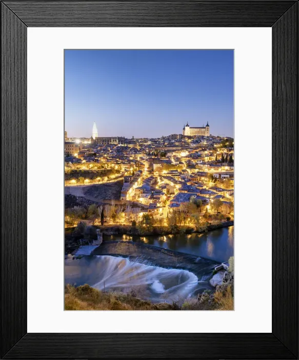 Framed Print : Toledo and the Tagus river at twilight, a Unesco World Heritage Site. Castilla la Mancha Framed Print : Toledo and the Tagus river at twilight, a Unesco World Heritage Site. Castilla la Mancha