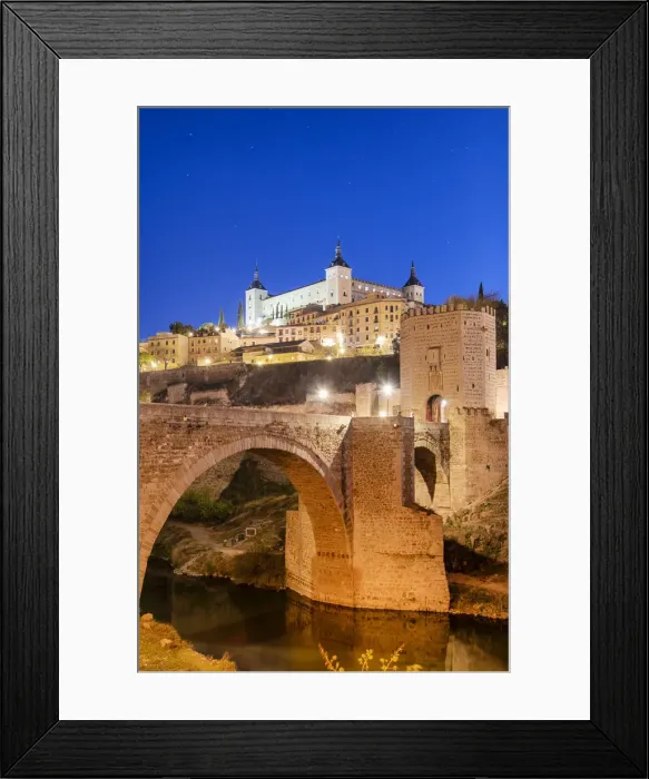 Framed Print : The Puente de Alcantara (Alcantara bridge) over the Tagus river, a roman bridge that Framed Print : The Puente de Alcantara (Alcantara bridge) over the Tagus river, a roman bridge that