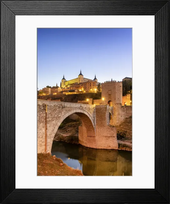 Framed Print : The Puente de Alcantara (Alcantara bridge) over the Tagus river, a roman bridge that Framed Print : The Puente de Alcantara (Alcantara bridge) over the Tagus river, a roman bridge that