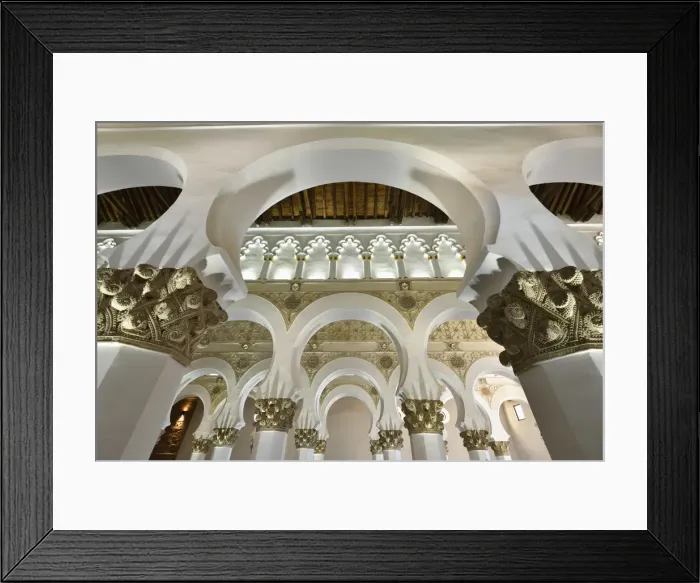 Framed Print : Santa Maria la Blanca synagogue dating back to the 12th century