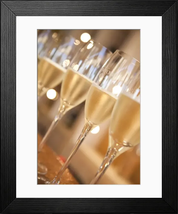 Framed Print : Argentina, Mendoza Province, Lujan de Cuyo, Bodegas Norton winery, wineglasses in the tasting room
