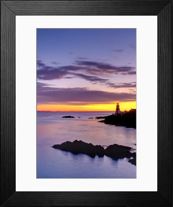 Framed Print : Canada, New Brunswick, Campobello Island, East Quoddy (Head Harbour) Lighthouse
