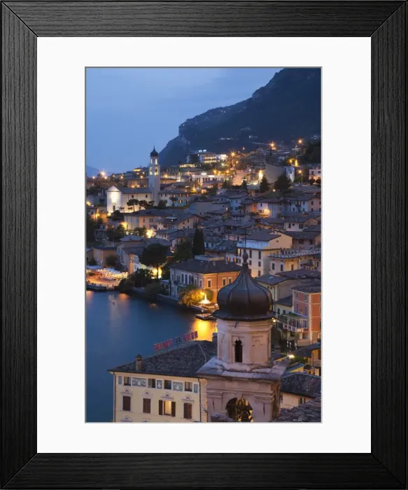 Framed Print : Italy, Lombardy, Lake District, Lake Garda, Limone sul Garda, aerial town view Framed Print : Italy, Lombardy, Lake District, Lake Garda, Limone sul Garda, aerial town view