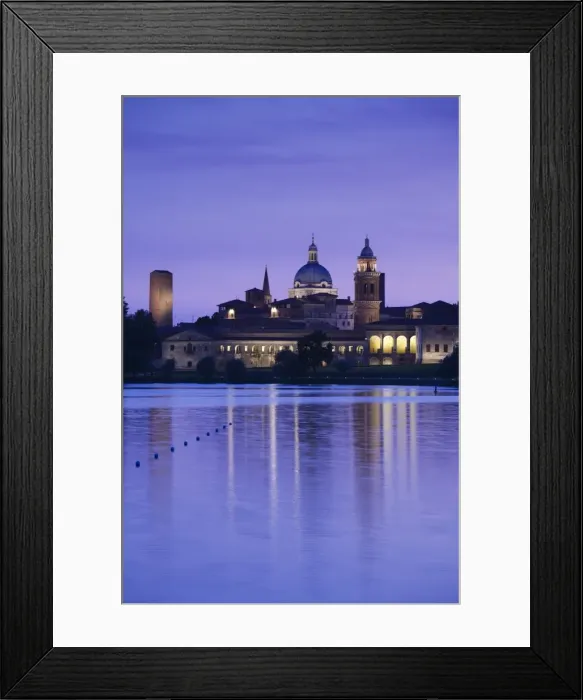 Framed Print : Italy, Lombardy, Mantua, town view and Palazzo Ducale from Lago Inferiore Framed Print : Italy, Lombardy, Mantua, town view and Palazzo Ducale from Lago Inferiore