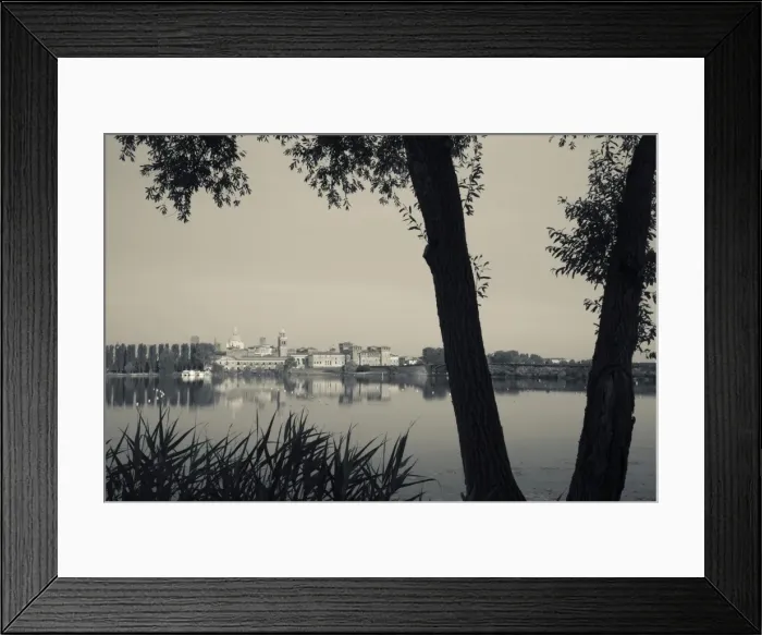 Framed Print : Italy, Lombardy, Mantua, town view and Palazzo Ducale from Lago Inferiore Framed Print : Italy, Lombardy, Mantua, town view and Palazzo Ducale from Lago Inferiore