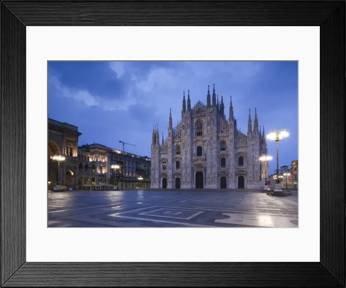 Framed Print : Italy, Lombardy, Milan, Piazza del Duomo, Duomo, cathedral, dawn Framed Print : Italy, Lombardy, Milan, Piazza del Duomo, Duomo, cathedral, dawn