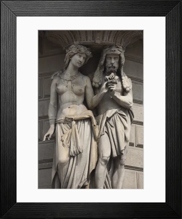 Framed Print : Italy, Lombardy, Milan, building sculpture, Piazza Cavour Framed Print : Italy, Lombardy, Milan, building sculpture, Piazza Cavour