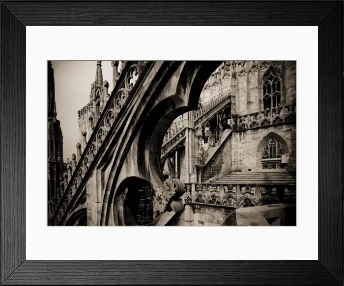 Framed Print : Italy, Lombardy, Milan, Piazza Duomo, Duomo cathedral, roof detail Framed Print : Italy, Lombardy, Milan, Piazza Duomo, Duomo cathedral, roof detail
