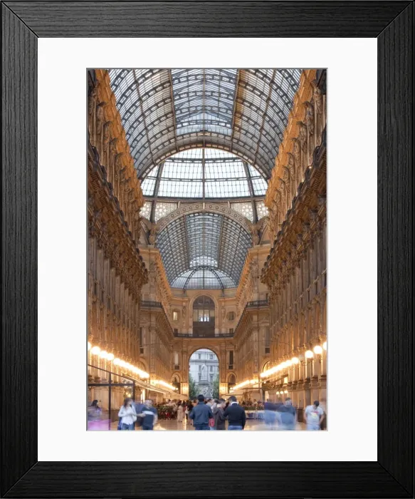 Framed Print : Italy, Lombardy, Milan, Galleria Vittorio Emanuele II, shopping arcade, interior, evening Framed Print : Italy, Lombardy, Milan, Galleria Vittorio Emanuele II, shopping arcade, interior, evening
