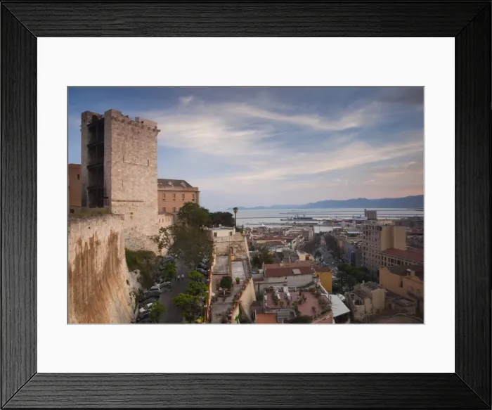 Framed Print : Italy, Sardinia, Cagliari, Il Castello Old Town, Torre dell Elefante tower, sunset Framed Print : Italy, Sardinia, Cagliari, Il Castello Old Town, Torre dell Elefante tower, sunset