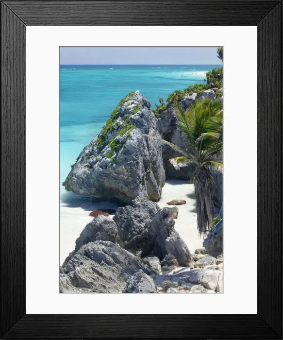 Framed Print : Turquoise sea and beach in Tulum, Riviera Maya, Quintana Roo, Mexico Framed Print : Turquoise sea and beach in Tulum, Riviera Maya, Quintana Roo, Mexico