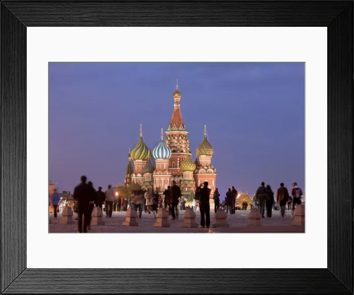 Framed Print : St. Basils Cathedral, Red Square, Moscow, Russia