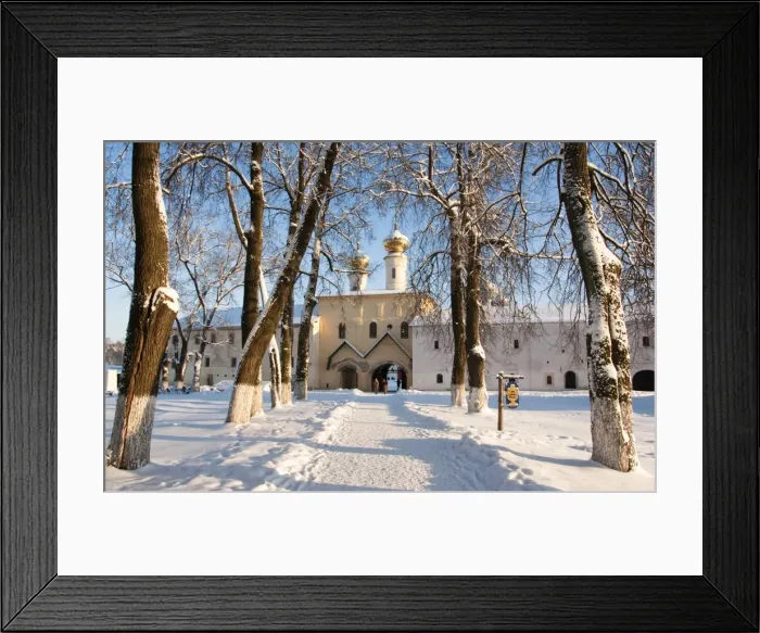 Framed Print : Entrance to the Bogorodichno-Uspenskij Monastery, Tikhvin, Leningrad region, Russia