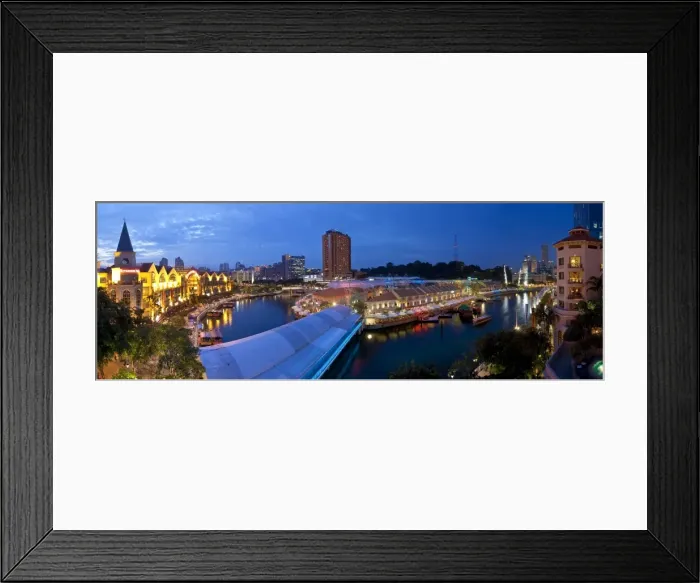 Framed Print : Singapore River, Clarke Quay, a new area of nightlife restaurants and bars, Singapore Framed Print : Singapore River, Clarke Quay, a new area of nightlife restaurants and bars, Singapore