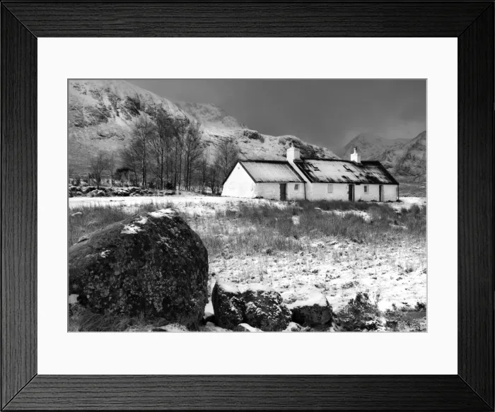 Framed Print : Black Rock Cottage, Glencoe, Scotland, UK Framed Print : Black Rock Cottage, Glencoe, Scotland, UK