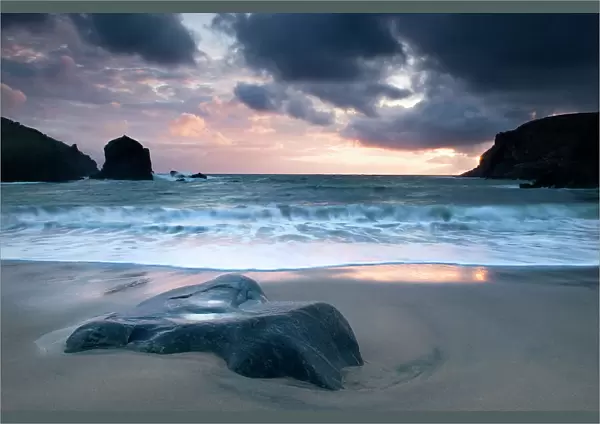 Sunset on Dalbeg beach, Isle of Lewis, Hebrides, Scotland, UK