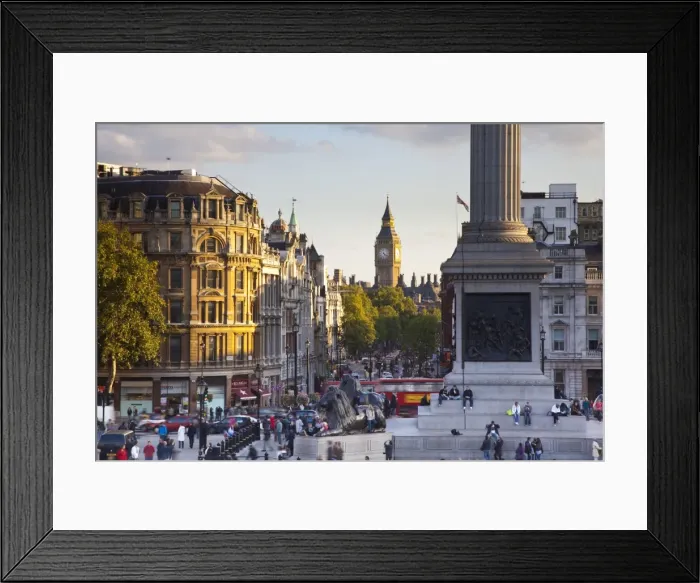 Framed Print : Big Ben, Whitehall and Trafalgar Sqaure, London, England Framed Print : Big Ben, Whitehall and Trafalgar Sqaure, London, England