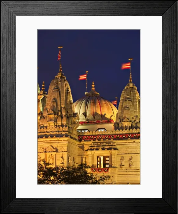 Framed Print : England, London, Neasden, Shri Swaminarayan Mandir Temple illuminated for Hindu Festival of Diwali Framed Print : England, London, Neasden, Shri Swaminarayan Mandir Temple illuminated for Hindu Festival of Diwali