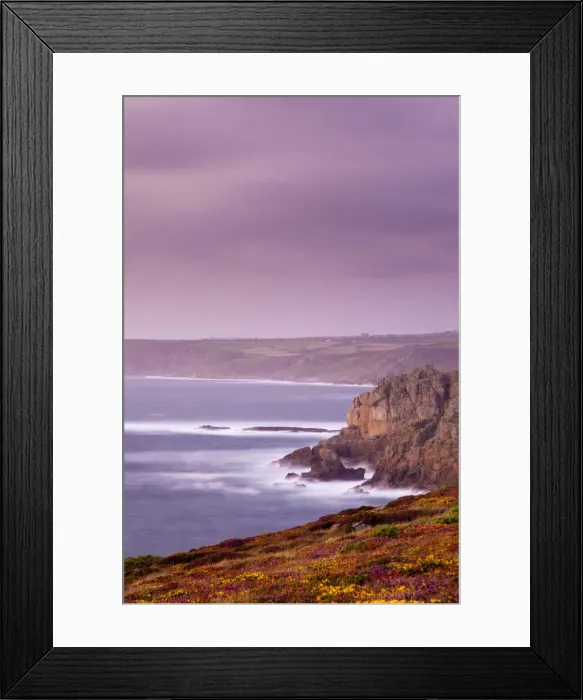 Framed Print : UK, England, Cornwall, Lands End looking North towards Sennen Cove Framed Print : UK, England, Cornwall, Lands End looking North towards Sennen Cove