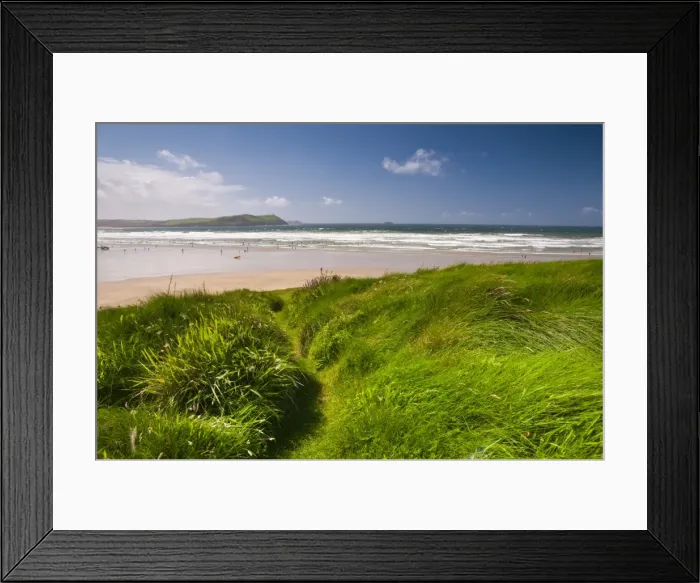 Framed Print : UK, England, Cornwall, Polzeath Beach Framed Print : UK, England, Cornwall, Polzeath Beach
