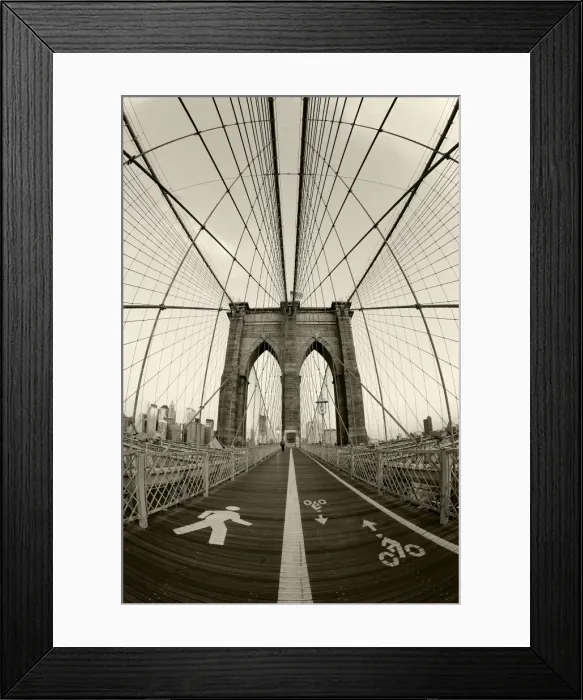 Framed Print : USA, New York City, Manhattan, Brooklyn Bridge at dawn Framed Print : USA, New York City, Manhattan, Brooklyn Bridge at dawn