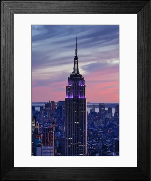 Framed Print : USA, New York City, Manhattan, Downtown Manhattan and the Empire State building from the Rockefeller Framed Print : USA, New York City, Manhattan, Downtown Manhattan and the Empire State building from the Rockefeller