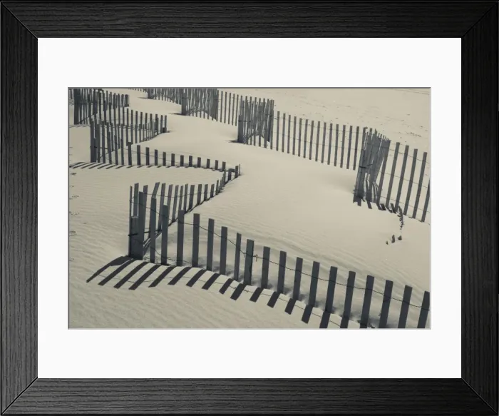 Framed Print : USA, New York, Long Island, The Hamptons, Westhampton Beach, beach erosion fence