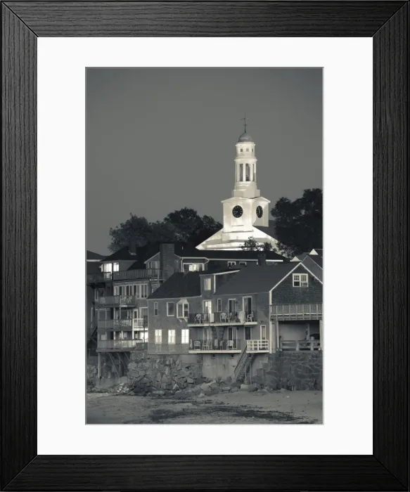 Framed Print : USA, Massachusetts, Cape Ann, Rockport, town view from Front Beach Framed Print : USA, Massachusetts, Cape Ann, Rockport, town view from Front Beach