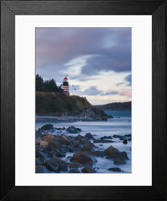 Framed Print : USA, Maine, Lubec, West Quoddy Lighthouse