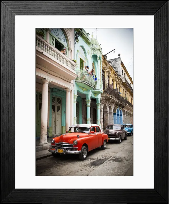 Framed Print : Classic American Car (Plymouth), Havana, Cuba
