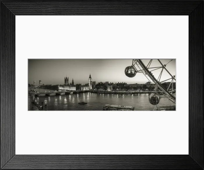 Framed Print : London Eye & Houses of Parliament, London, England, UK Framed Print : London Eye & Houses of Parliament, London, England, UK