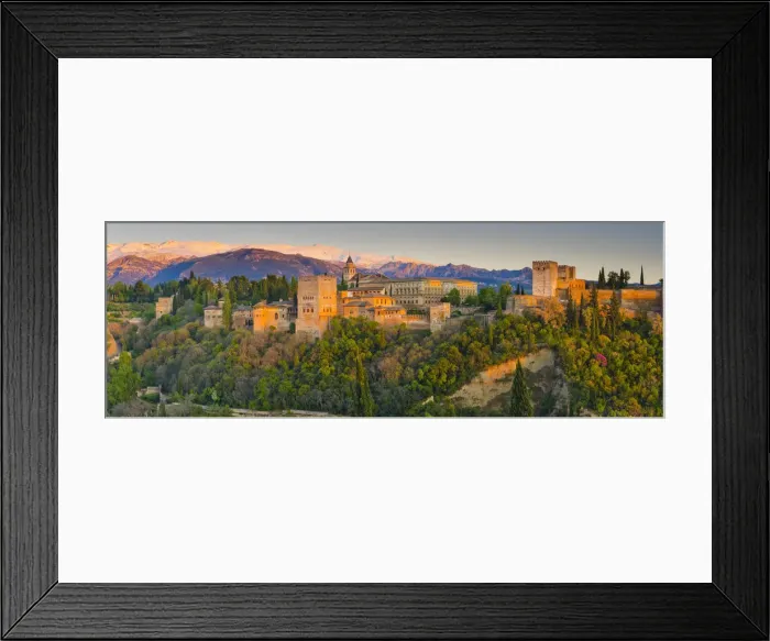 Framed Print : Spain, Andalucia, Granada Province, Granada, Alhambra Palace and Sierra Nevada mountains Framed Print : Spain, Andalucia, Granada Province, Granada, Alhambra Palace and Sierra Nevada mountains