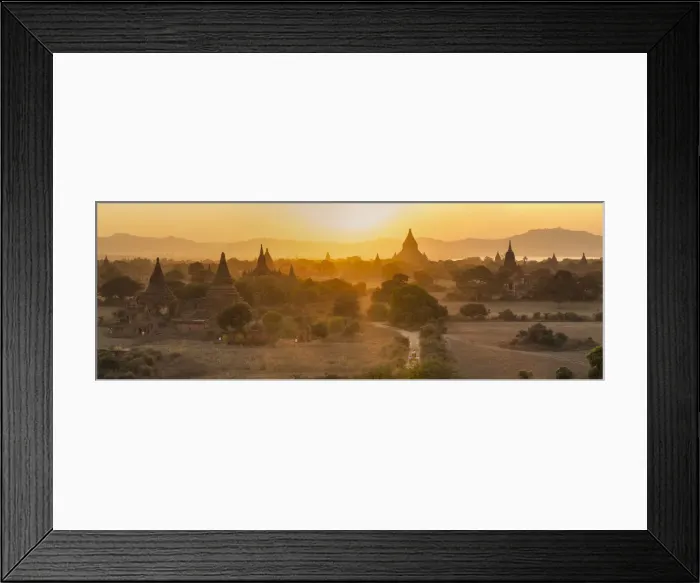 Framed Print : Ancient temple city of Bagan (also Pagan) & ox cart, Myanmar (Burma) Framed Print : Ancient temple city of Bagan (also Pagan) & ox cart, Myanmar (Burma)