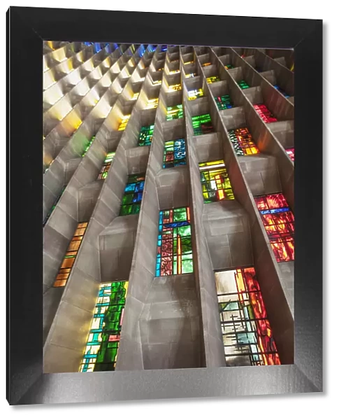 England, Warwickshire, Coventry, New Coventry Cathedral, The Baptistery Window Designed