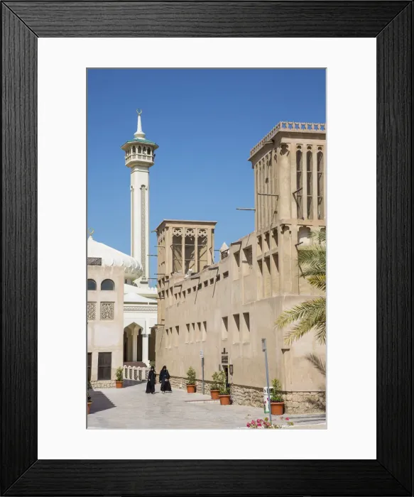 Framed Print : Bastakia Quarter, Bur Dubai, Dubai Creek, Dubai, United Arab Emirates Framed Print : Bastakia Quarter, Bur Dubai, Dubai Creek, Dubai, United Arab Emirates