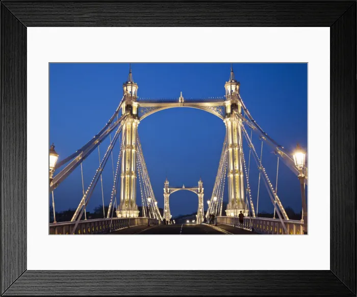 Framed Print : England, London, Chelsea, Albert Bridge Framed Print : England, London, Chelsea, Albert Bridge
