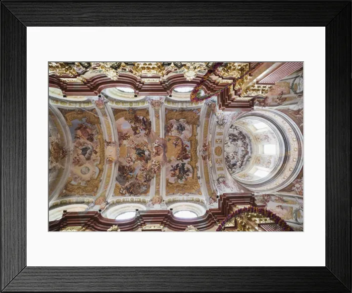 Framed Print : Austria, Wachau, Melk, The Abbey, Ceiling Fresco of the Abbey Church Framed Print : Austria, Wachau, Melk, The Abbey, Ceiling Fresco of the Abbey Church