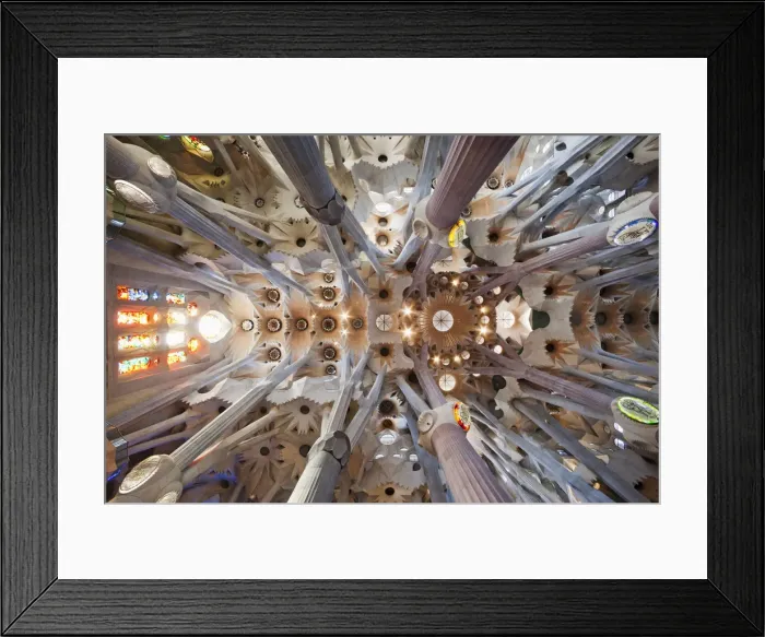 Framed Print : Spain, Barcelona, Sagrada Familia, Interior Framed Print : Spain, Barcelona, Sagrada Familia, Interior