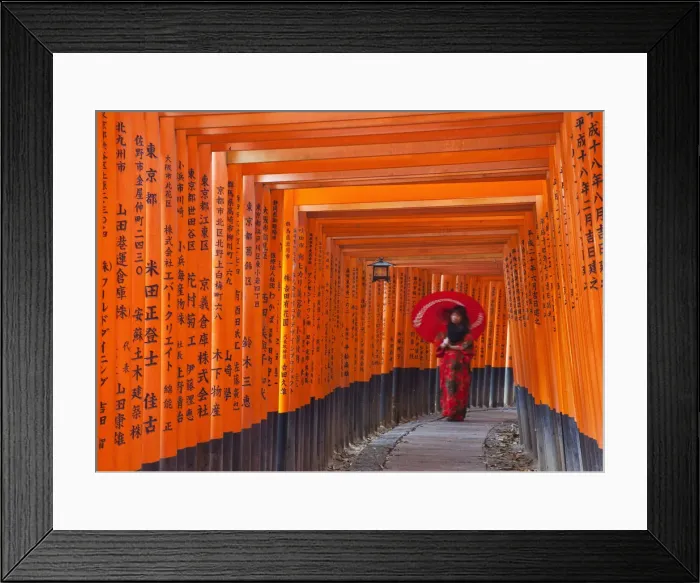 Framed Print : Japan, Kyoto, Fushimi Inari Taisha Shrine, Tunnel of Torii Gates Framed Print : Japan, Kyoto, Fushimi Inari Taisha Shrine, Tunnel of Torii Gates
