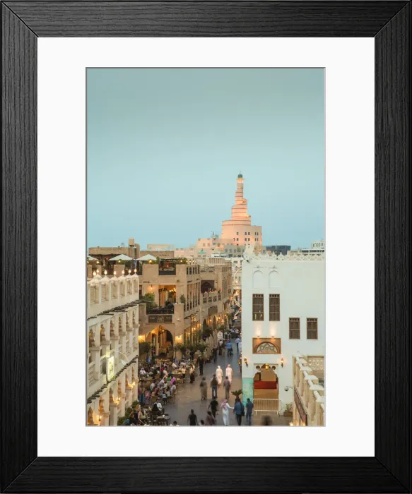 Framed Print : Qatar, Doha, Fanar Qatar Islamic Cultural Center and Souq Waqif Framed Print : Qatar, Doha, Fanar Qatar Islamic Cultural Center and Souq Waqif