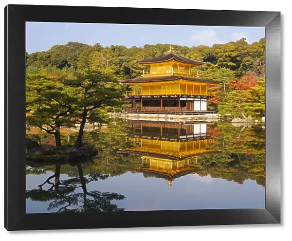 Asia, Japan, Honshu, Kansai Region, Kyoto, Kinkaku-ji or The Golden Pavilion, one