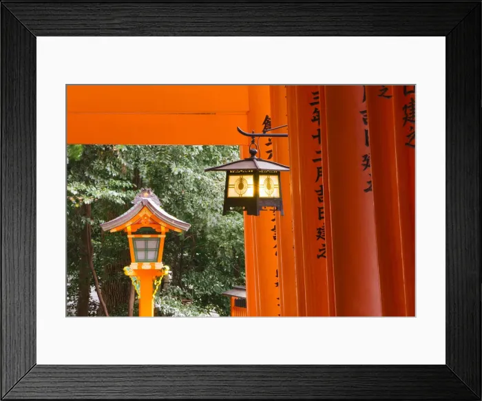 Framed Print : Asia, Japan, Honshu, Kansai Region, Kyoto, Fushimi-Inari Taisha shrine, Lantern hanging Framed Print : Asia, Japan, Honshu, Kansai Region, Kyoto, Fushimi-Inari Taisha shrine, Lantern hanging