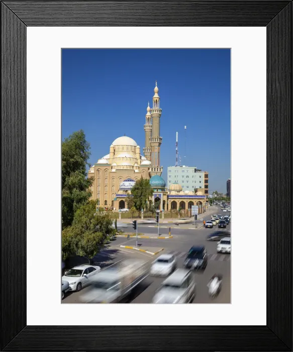 Framed Print : Iraq, Kurdistan, Erbil, Jalil Khayat Mosque