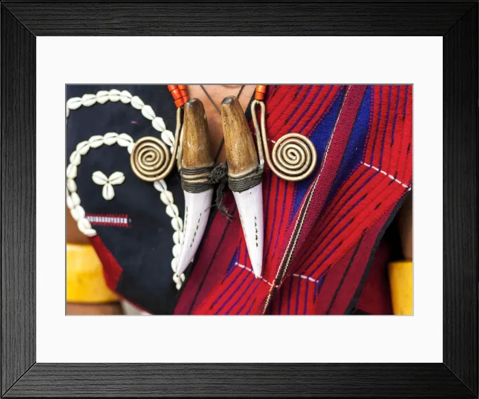 Framed Print : Chang tribe, mans jewellery, Nagaland, N. E. India Framed Print : Chang tribe, mans jewellery, Nagaland, N. E. India