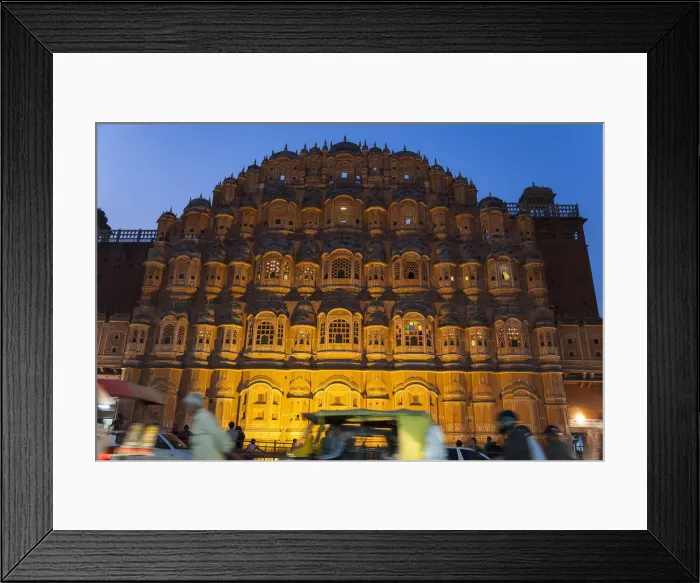 Framed Print : Palace of the Winds (Hawa Mahal) at dusk, Jaipur, Rajasthan, India Framed Print : Palace of the Winds (Hawa Mahal) at dusk, Jaipur, Rajasthan, India